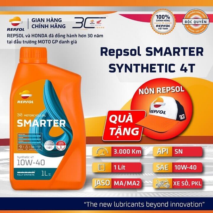 Dầu nhớt Repsol cho xe pkl