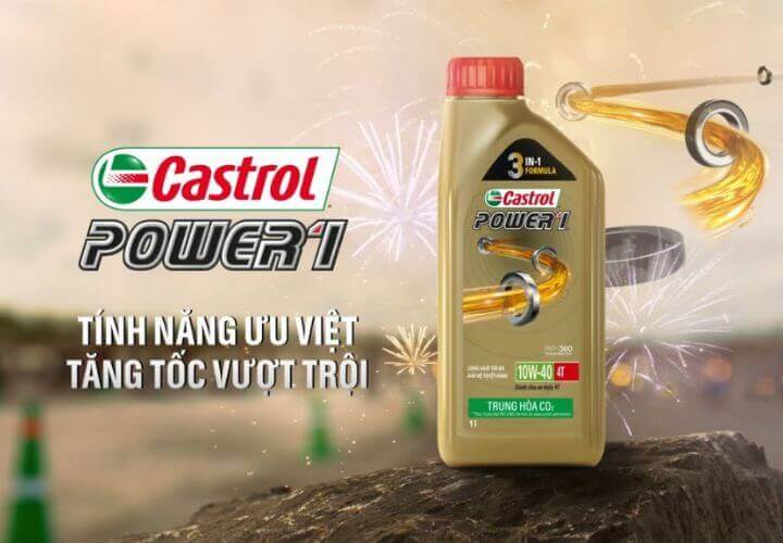 Dầu nhớt castrol cho xe raider