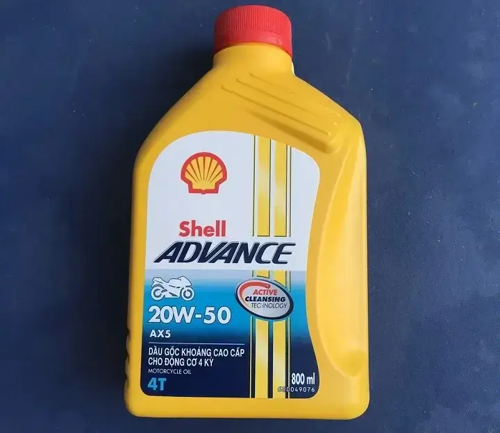 nhớt shell vàng nắp đỏ