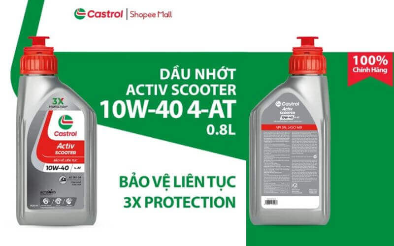 dầu nhớt Castrol ACTIV SCOOTER 10W-40 4-AT
