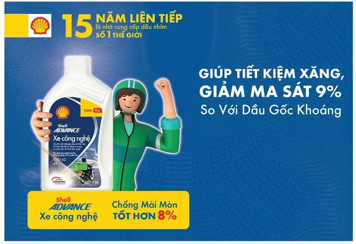 nhớt shell cho xe tay ga công nghệ