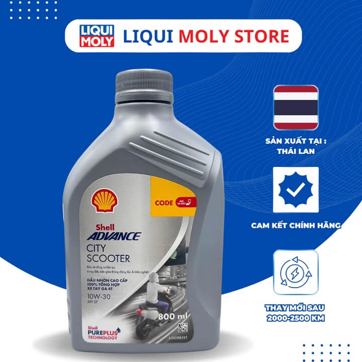 Shell Advance City API SP 10W30 cho xe tay ga