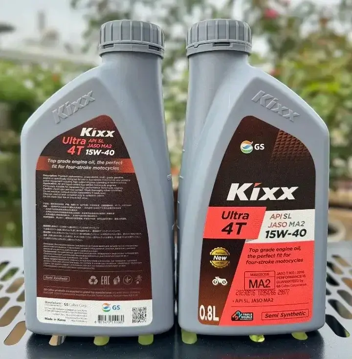 nhớt xe số bán tổng hợp kixx ultra 4t 15w40 sl