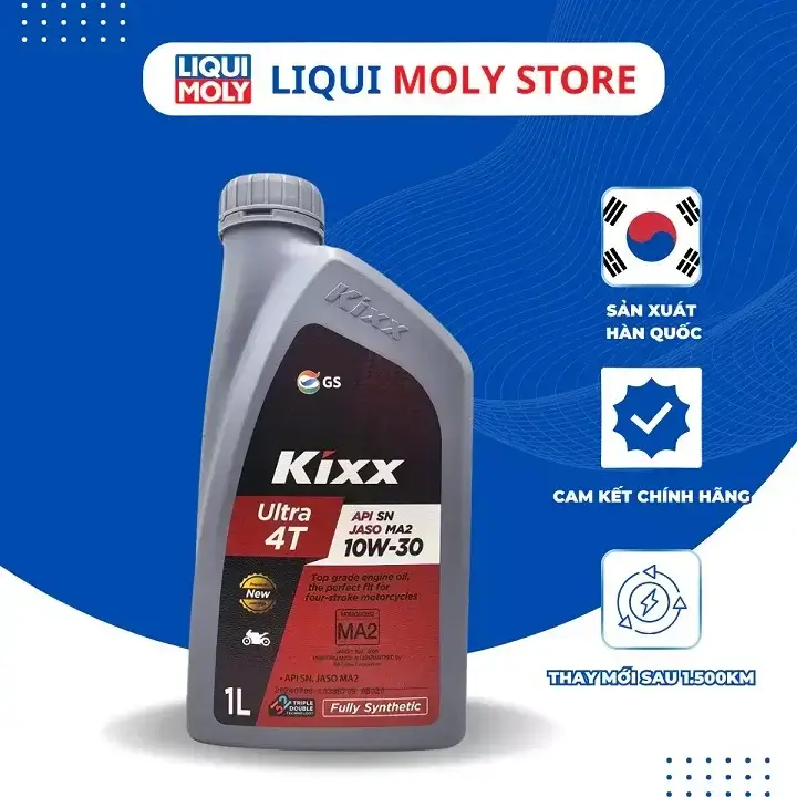 nhớt tổng hợp xe số kixx ulttra 4T 10w30 sn