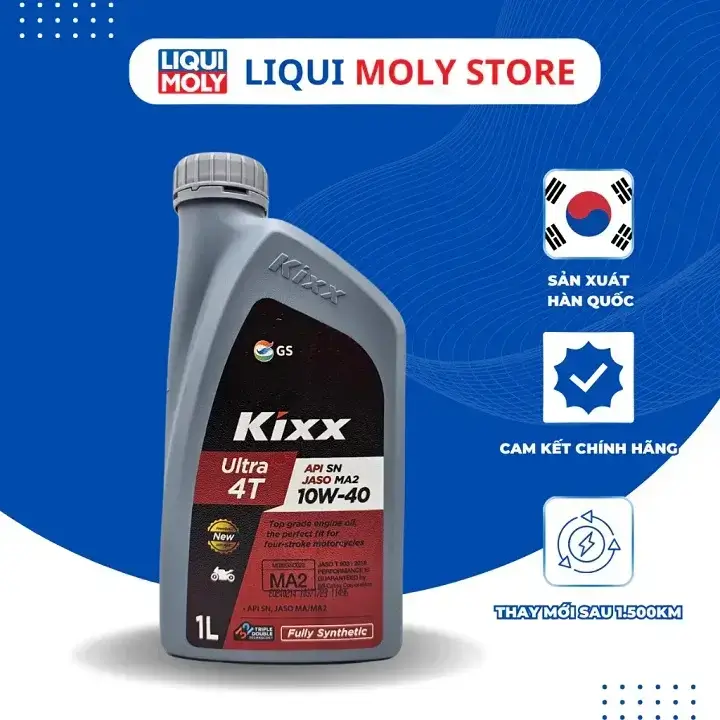 nhớt tổng hợp xe số kixx ulttra 4T 10w40 sn