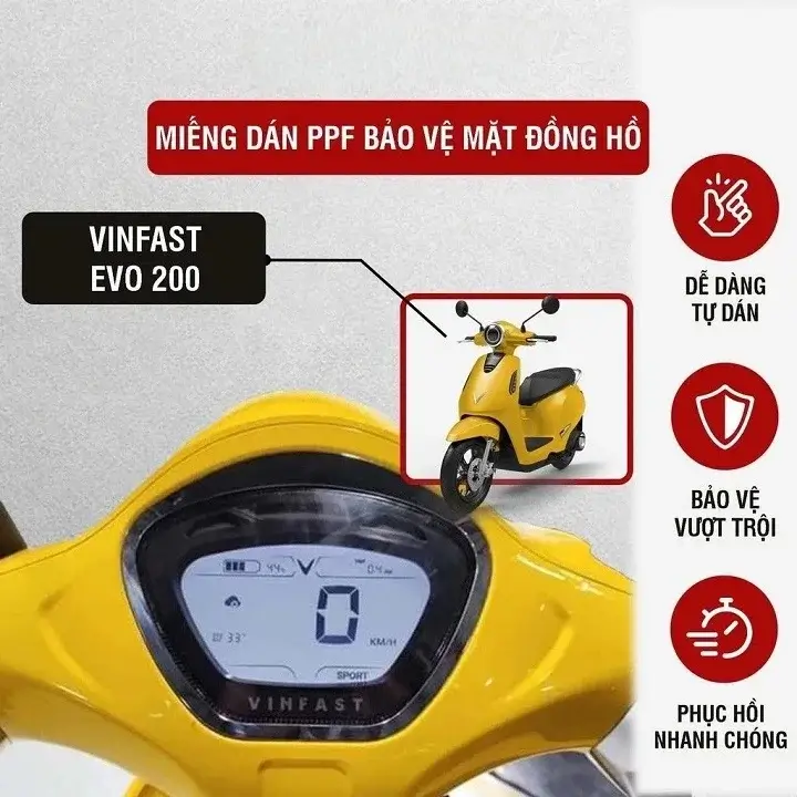 miếng dán bảo vệ mặt đồng hồ vinfast evo 200