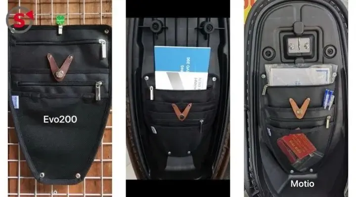 túi cốp yên lưới để đồ xe điện vinfast evo