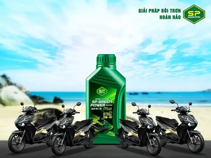 Dầu nhớt xe ga Saigon Petro - SP Green Power Scooter Plus 10W40 API SN