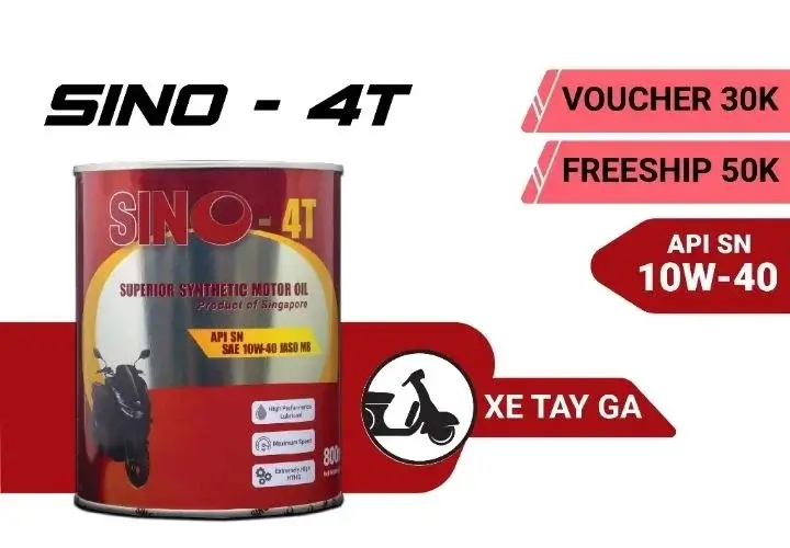 Dầu nhớt xe ga 4 kỳ cao cấp Saigon Petro - Sino 4T SN 10W40